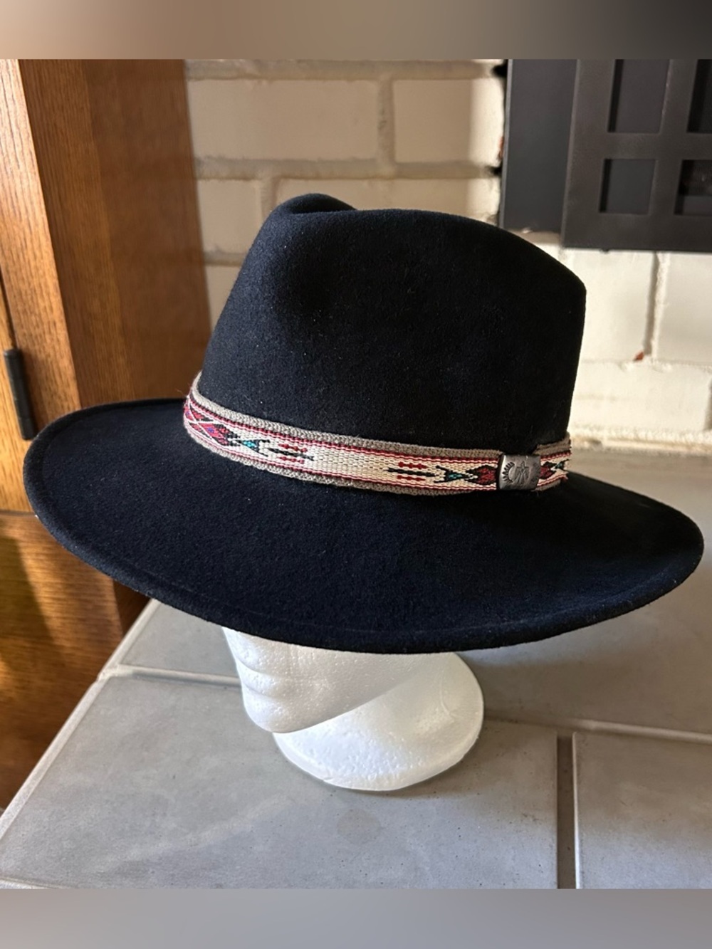 Vintage Dorfman Pacific Cowboy Hat Black Wool SouthWestern Band